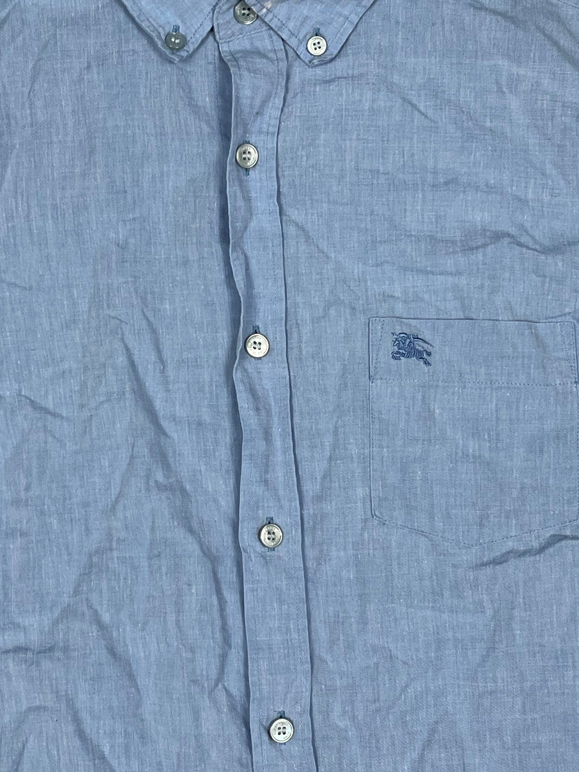 vintage babyblue Burberry shirt {S}