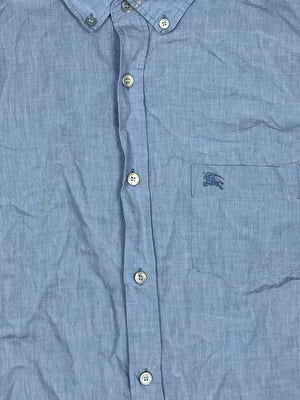 vintage babyblue Burberry shirt {S}