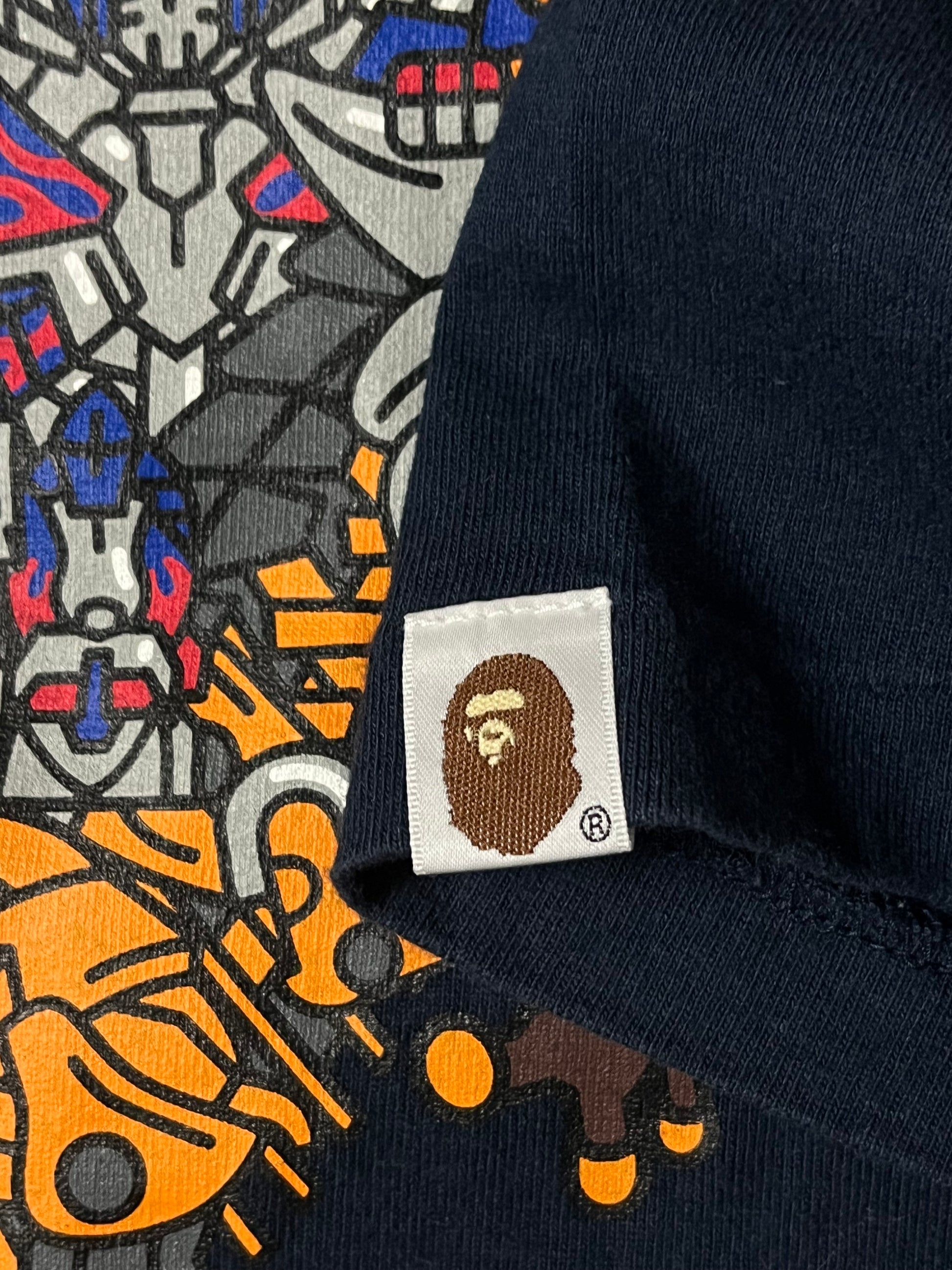 vintage BAPE a bathing ape X TRANSFORMERS t-shirt {S}