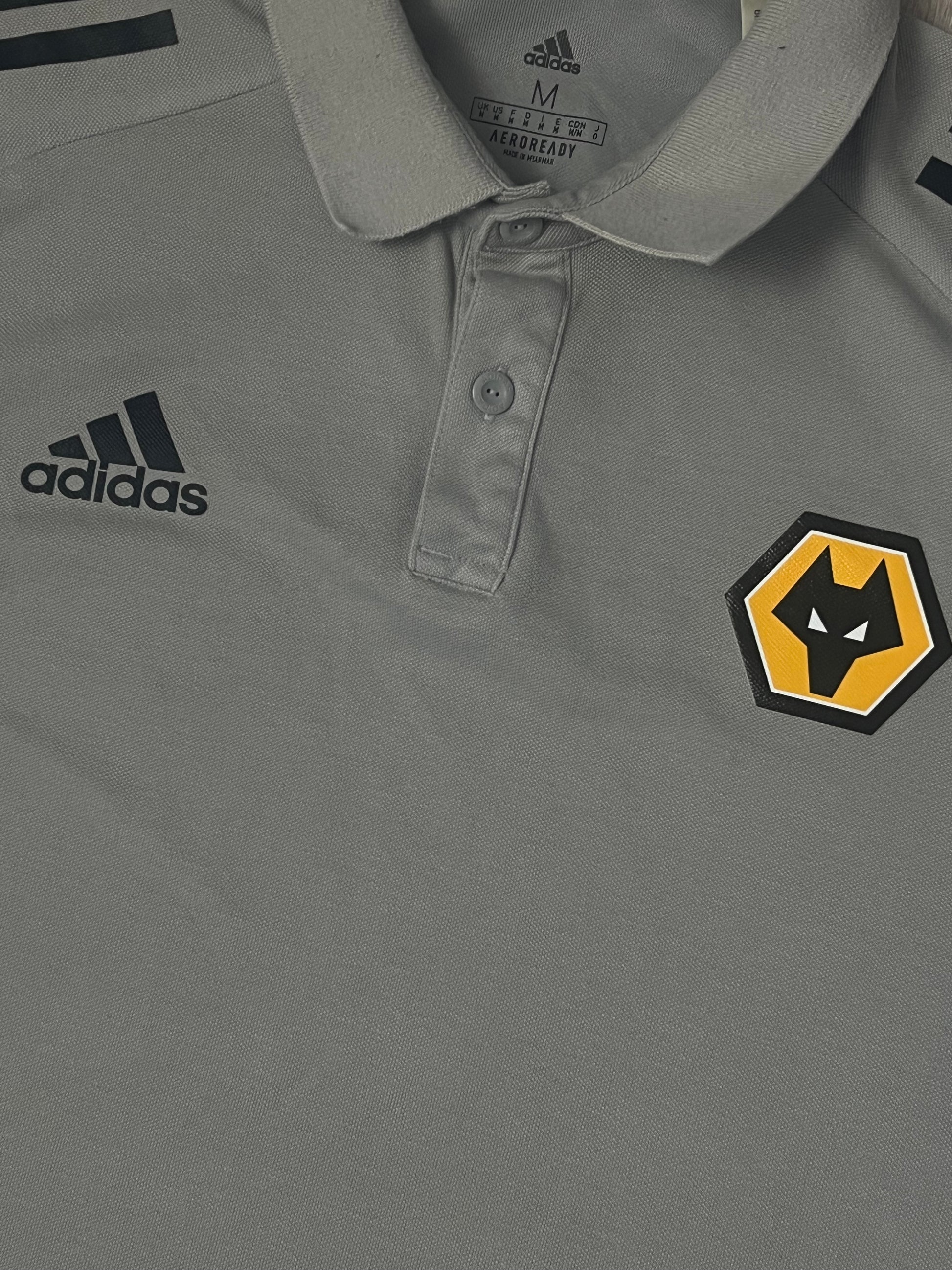 grey Adidas Wolverhampton Wanderers polo {M}