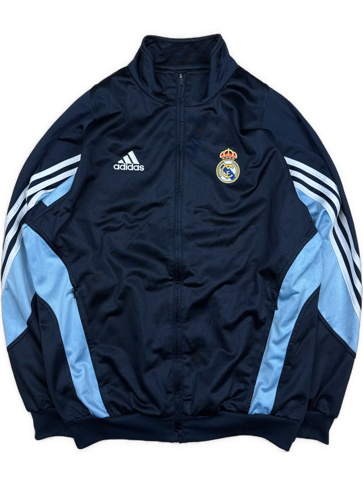 vintage navyblue Adidas Real Madrid trackjacket {L}