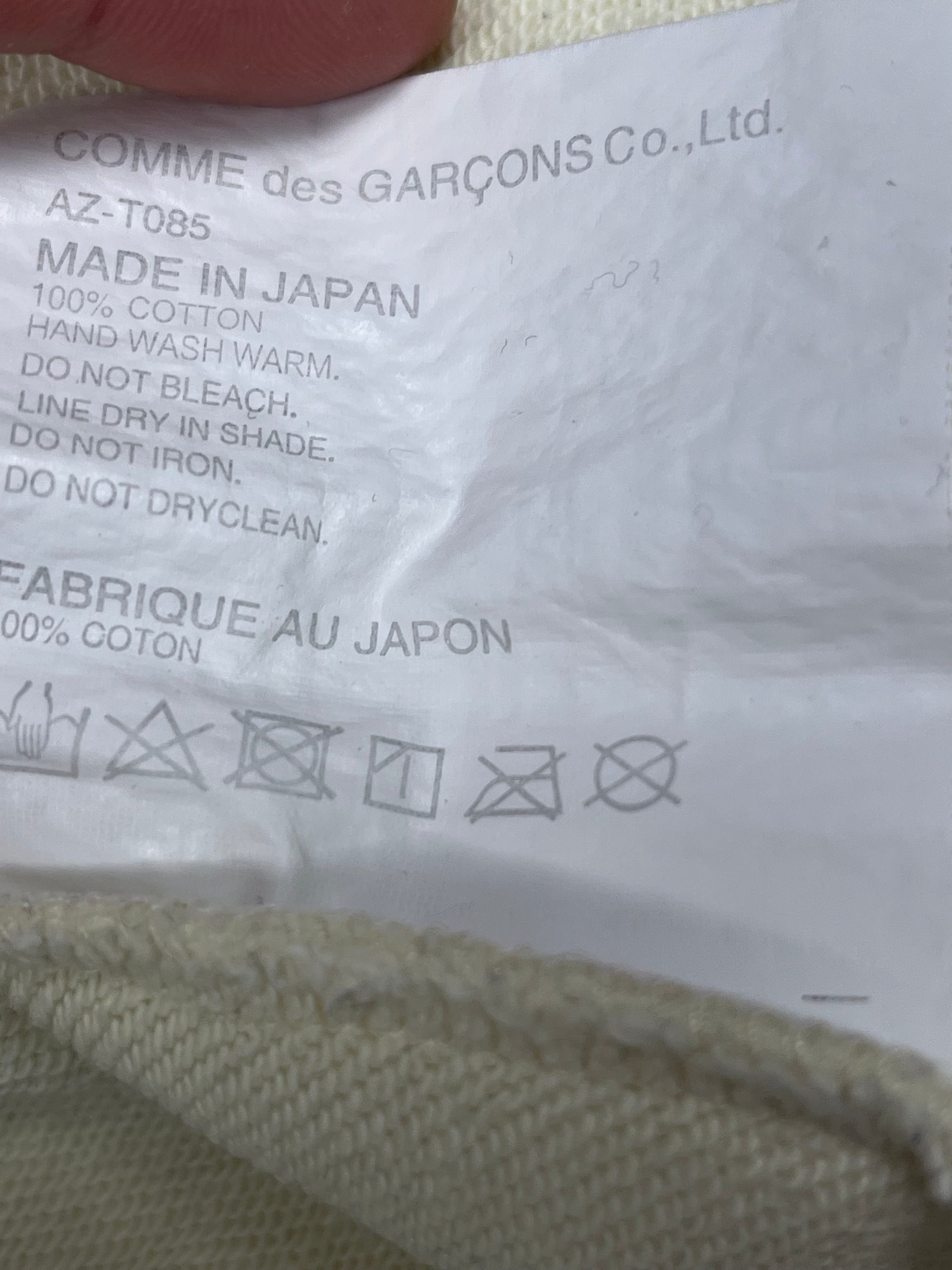 beige CdG Comme des Garçons sweatjacket {L}