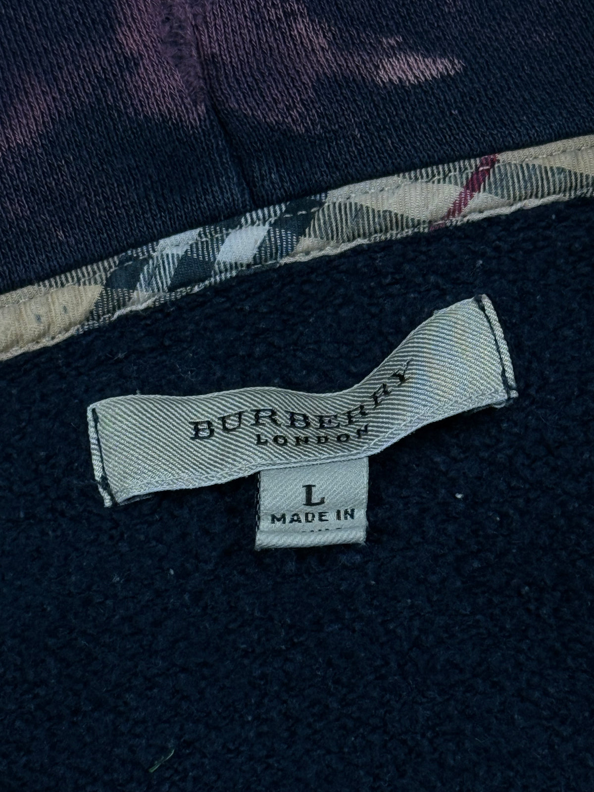 vintage Burberry tie dye sweatjacket
