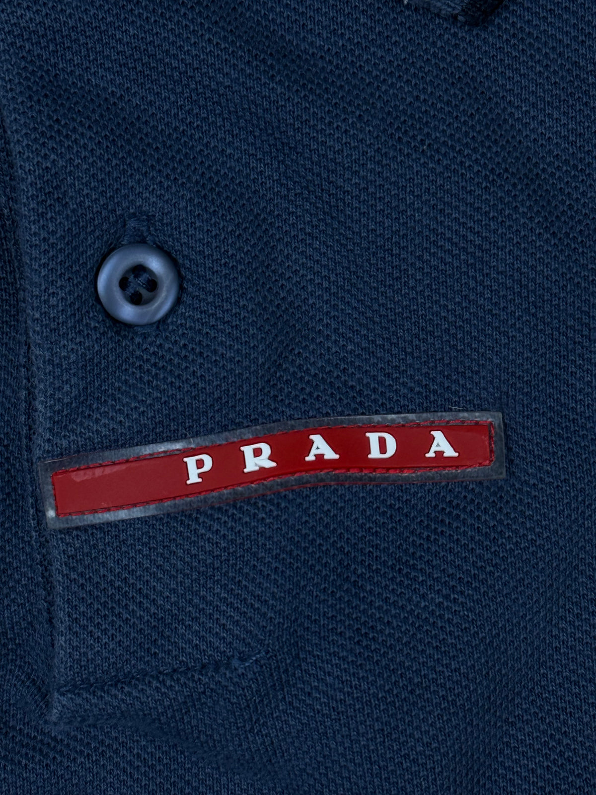 vintage navyblue Prada polo long {M}