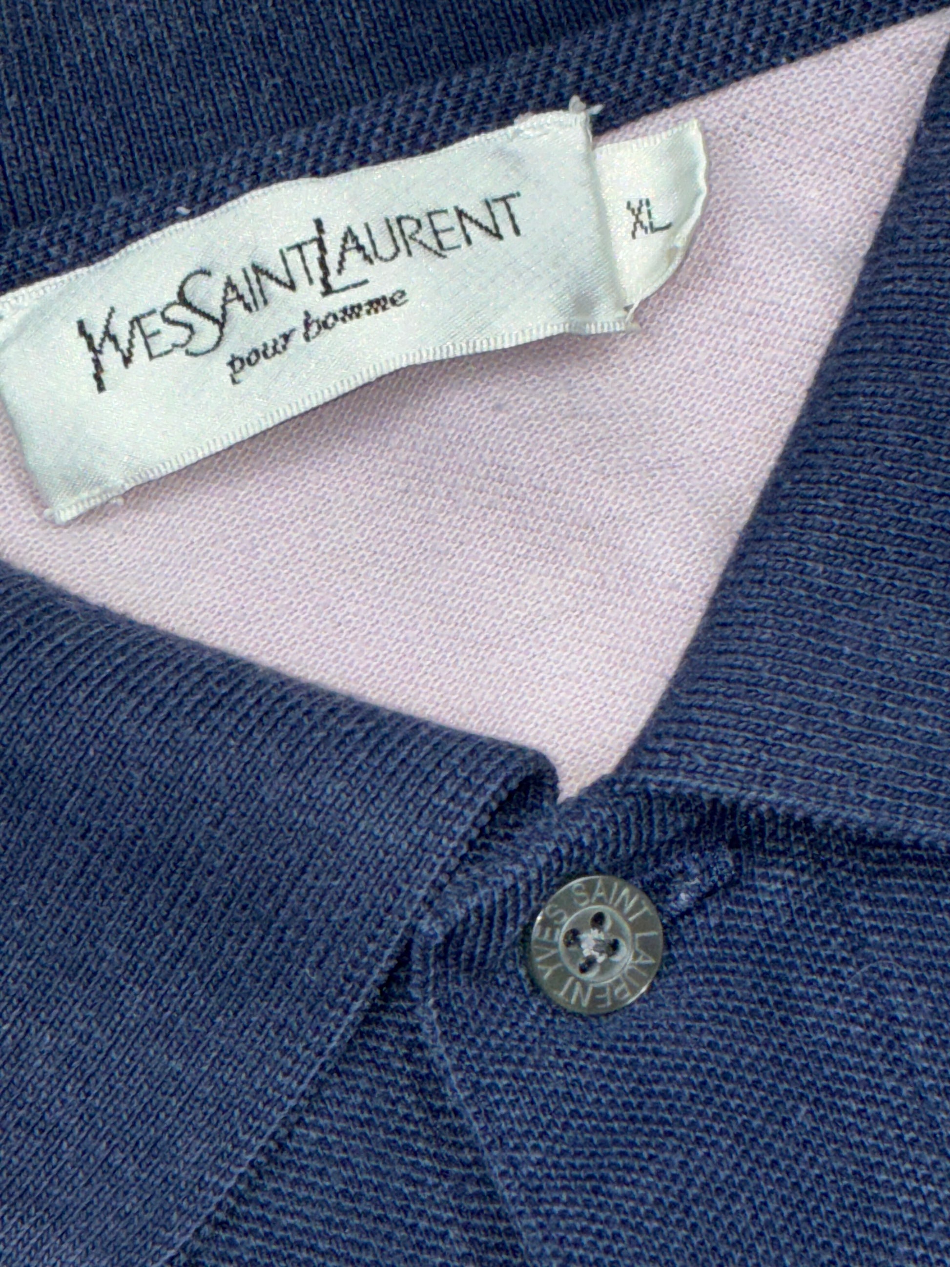 vintage YSL Yves Saint Laurent spellout polo {XL}