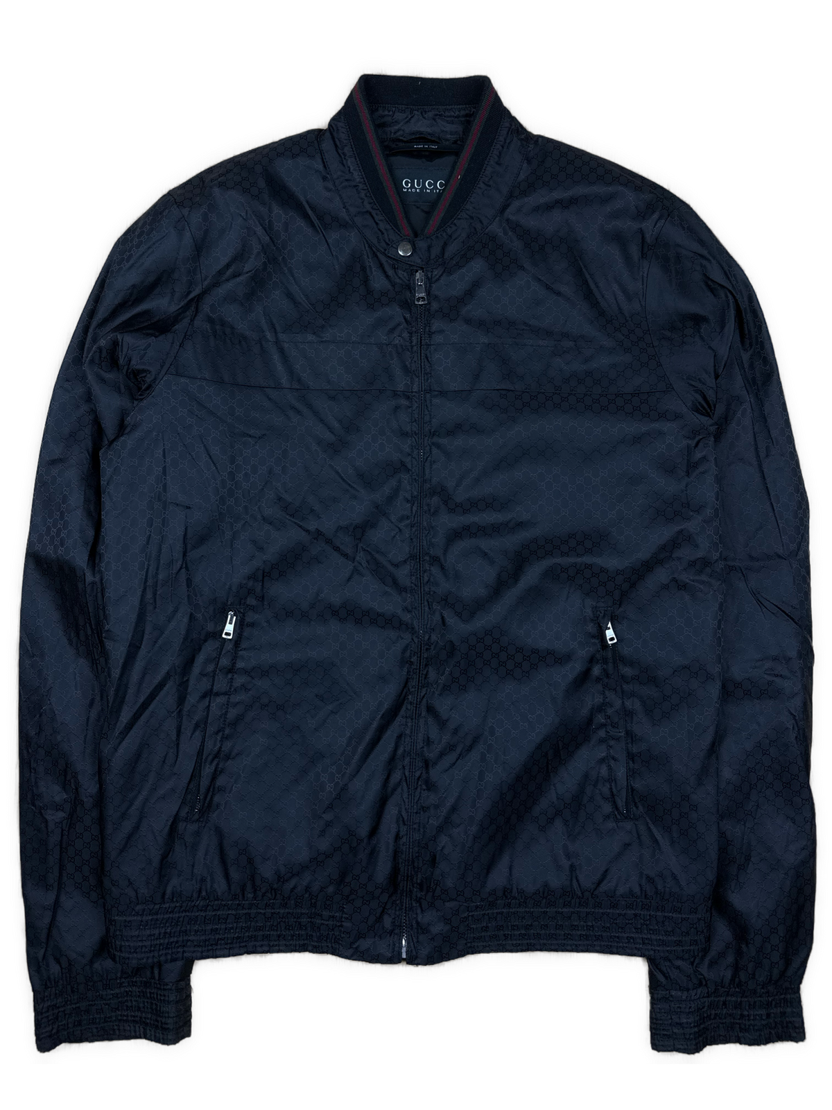vintage black Gucci monogram windbreaker