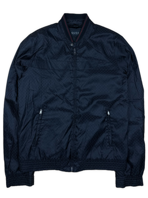vintage black Gucci monogram windbreaker