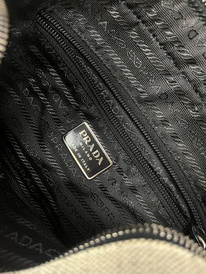 vintage grey Prada slingbag