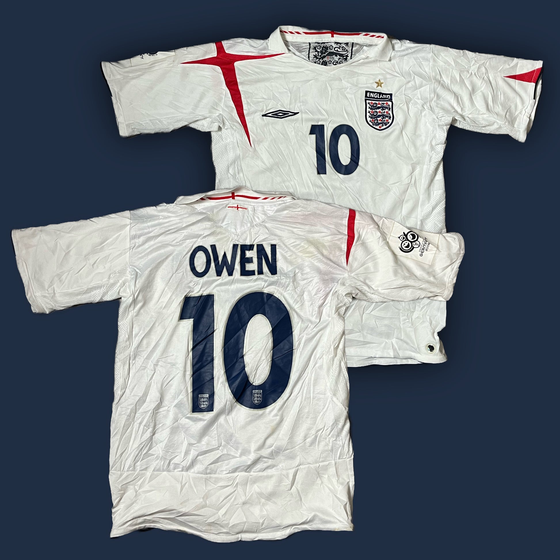 vintage Umbro England OWEN10 2006 home jersey {M}