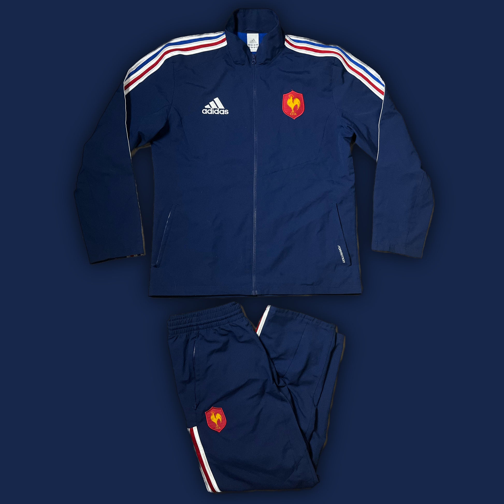 vintage Adidas France Rugby tracksuit {L}