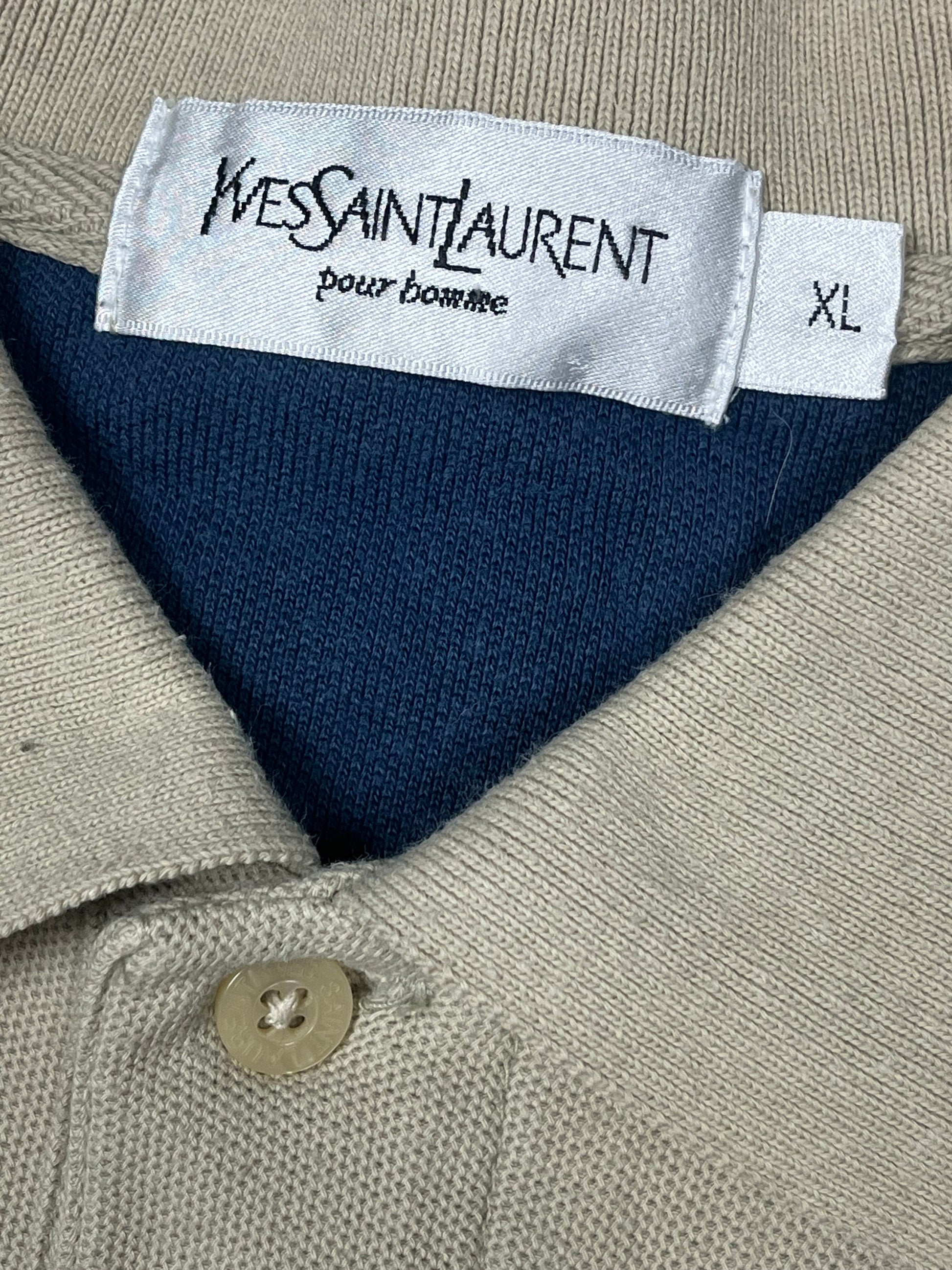 vintage YSL Yves Saint Laurent spellout polo {XL}