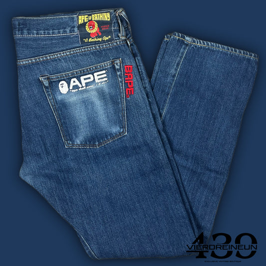 vintage BAPE a bathing ape jeans {M}