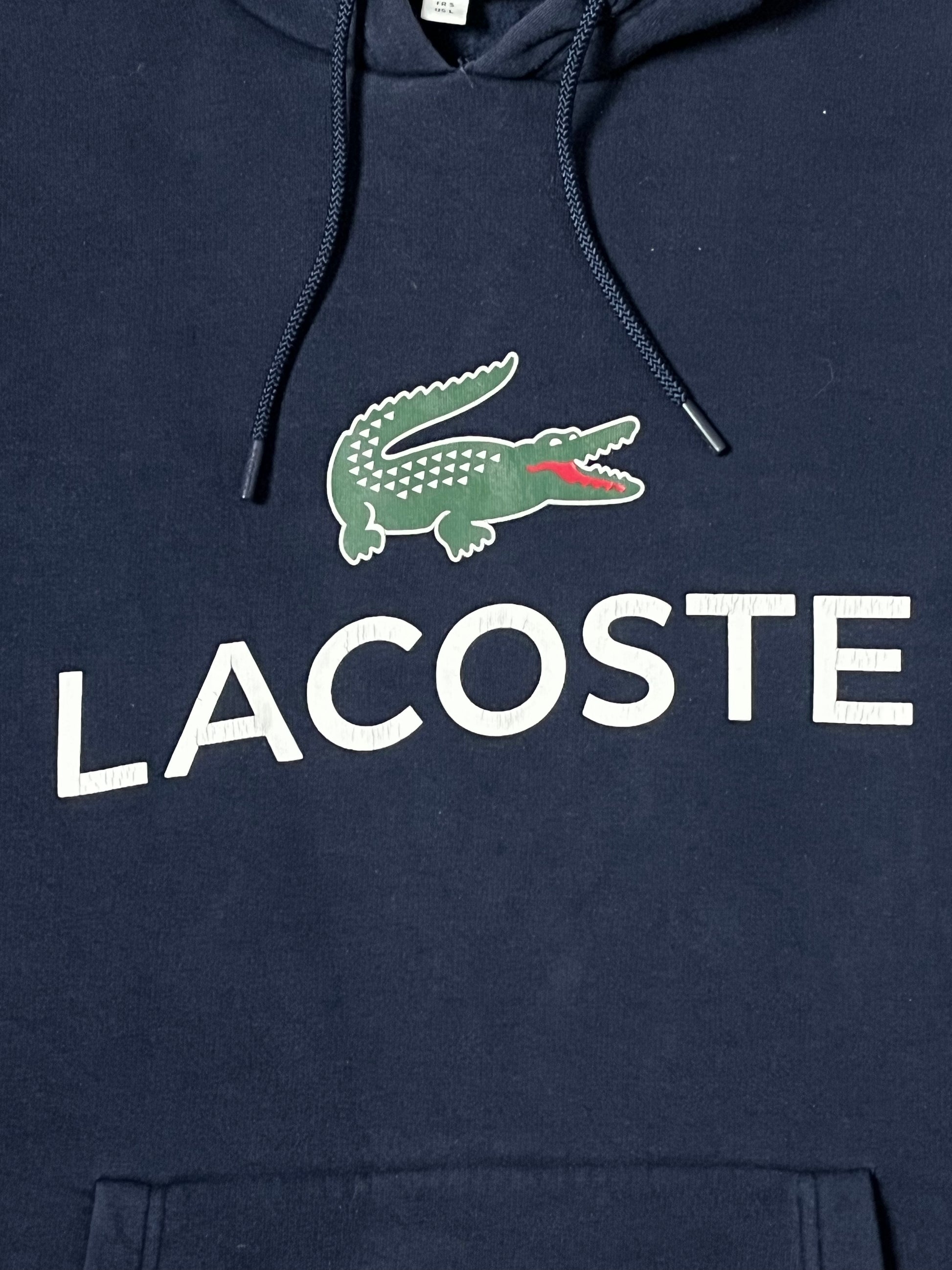 navyblue Lacoste hoodie {L}