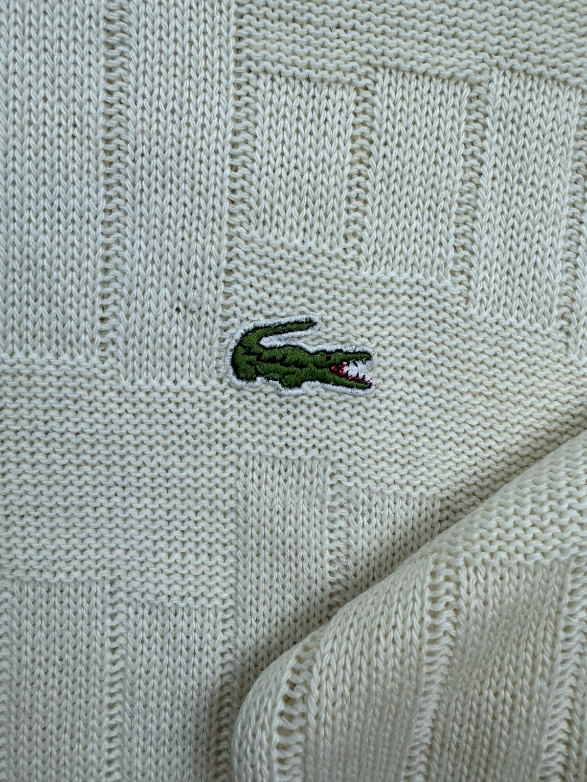 vintage beige Lacoste knittedsweater {M}
