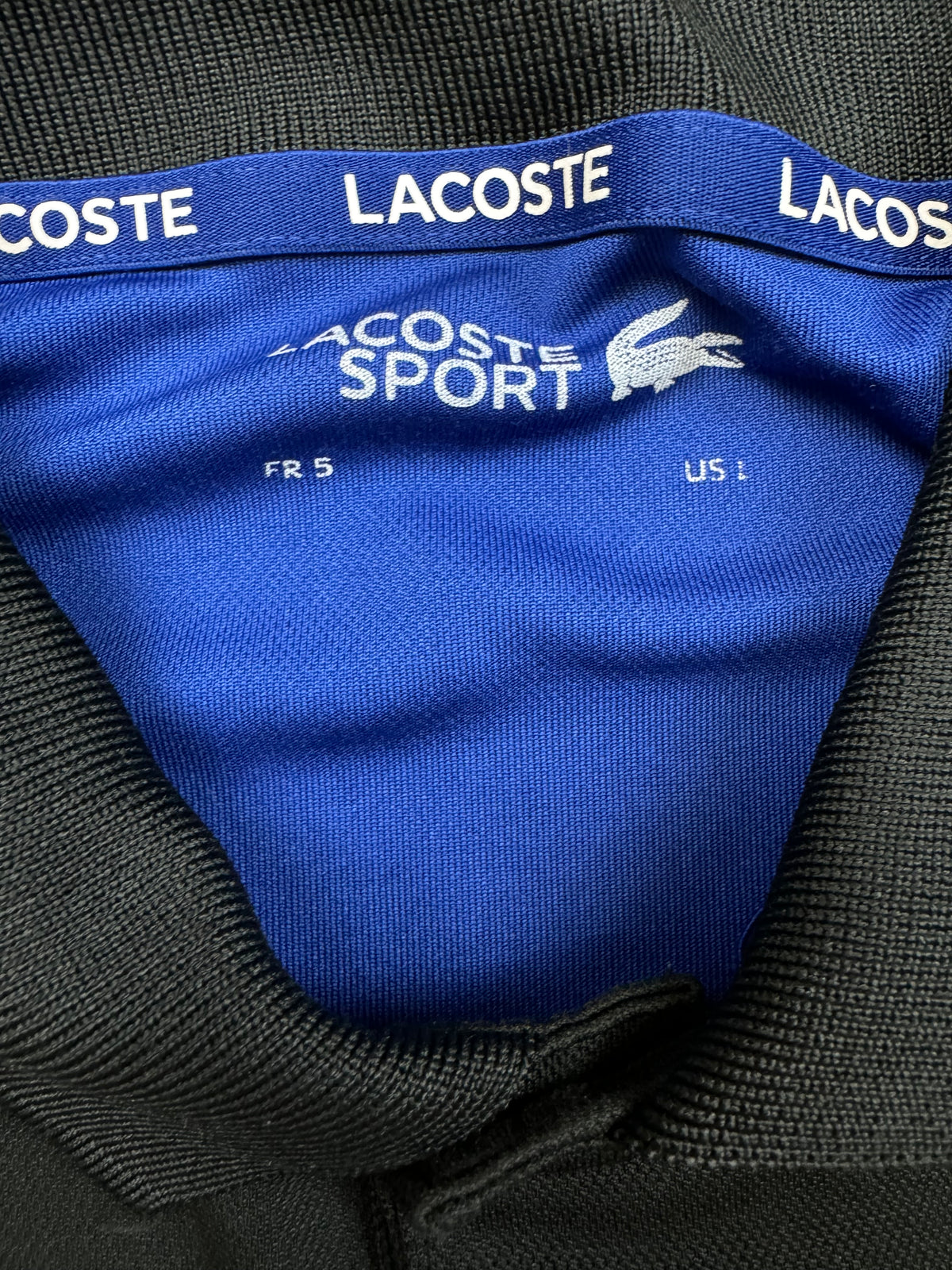 blue Lacoste polo {L}