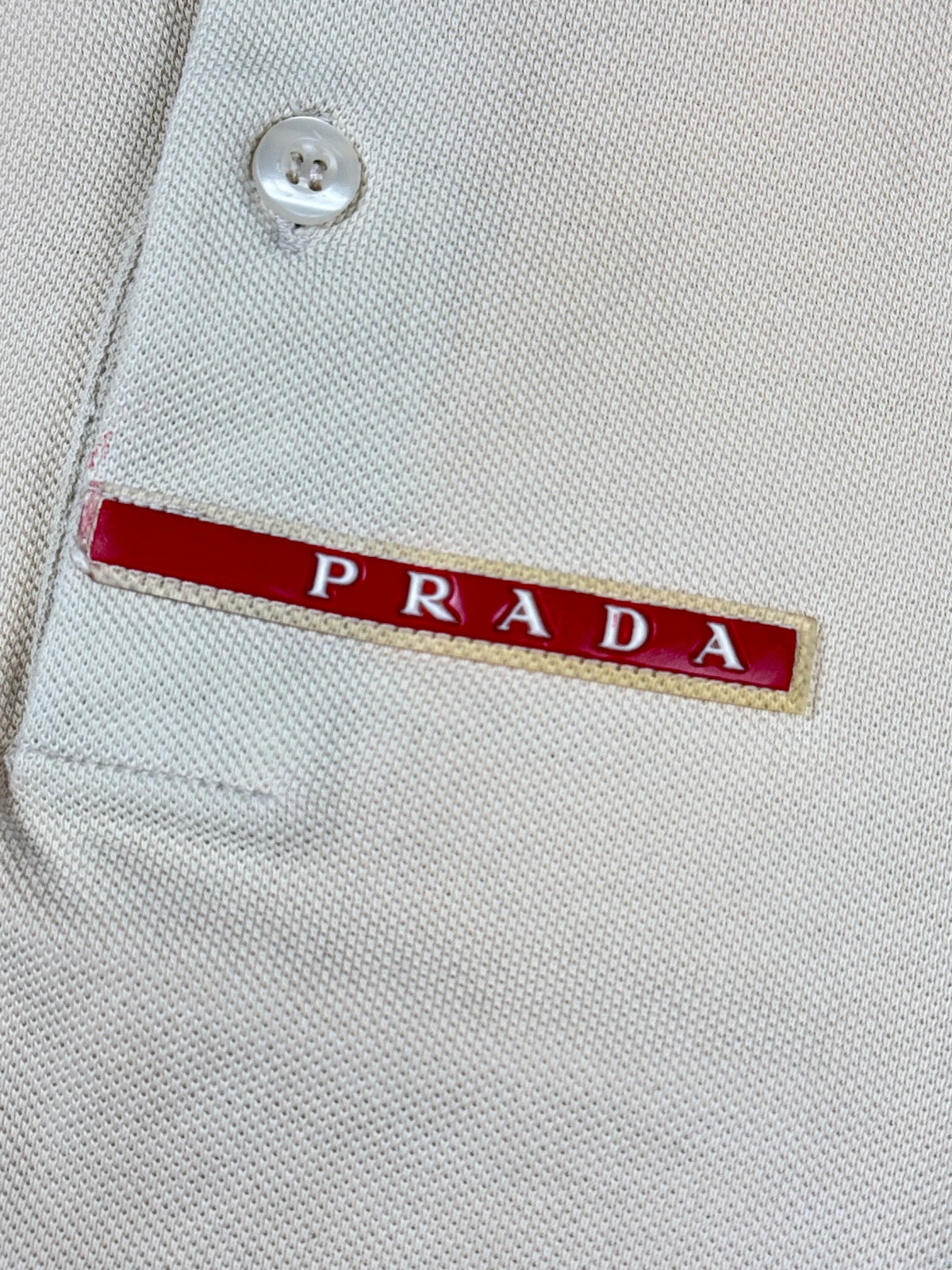 vintage beige Prada polo {XL}