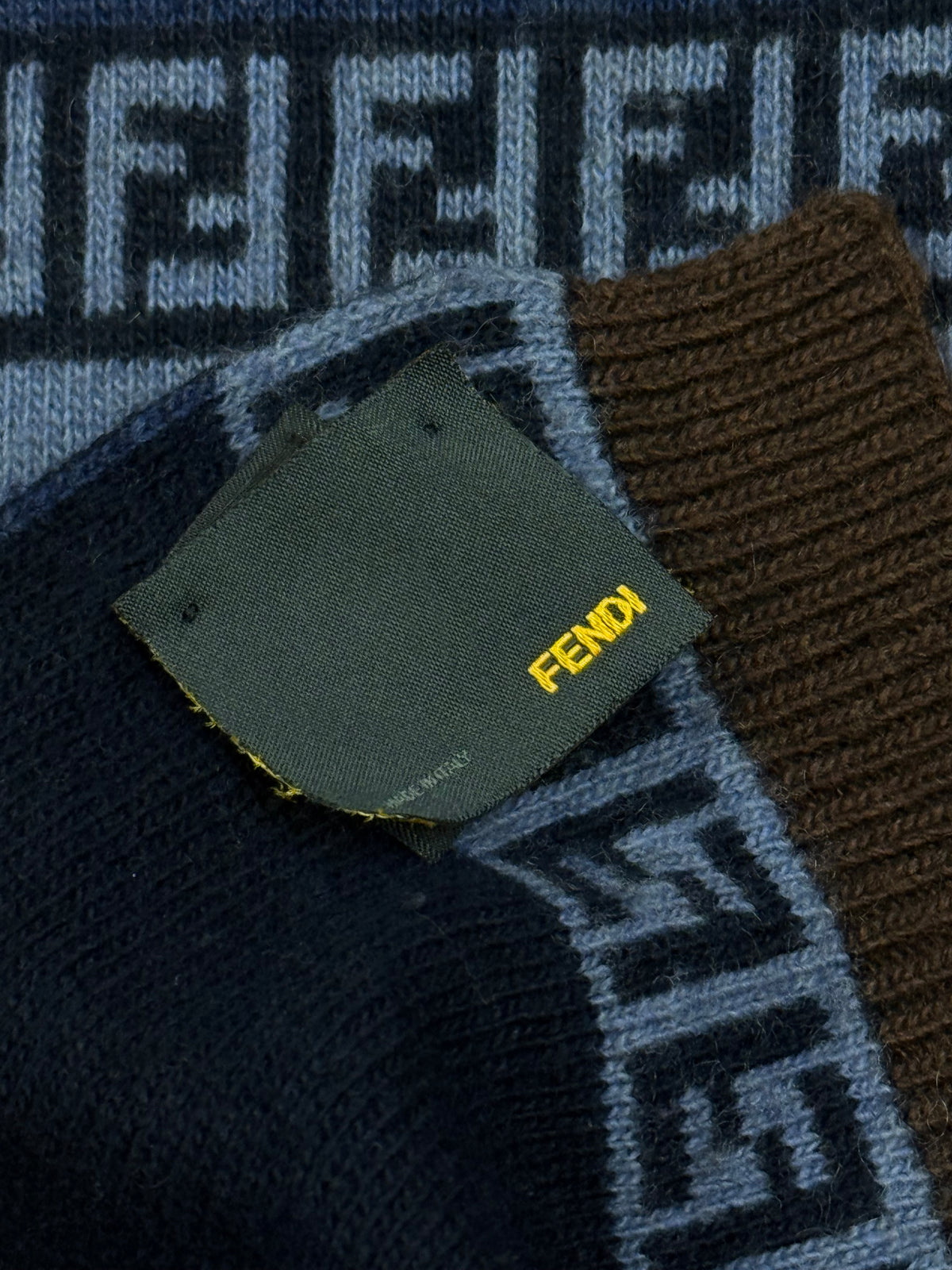 vintage navyblue Fendi scarf