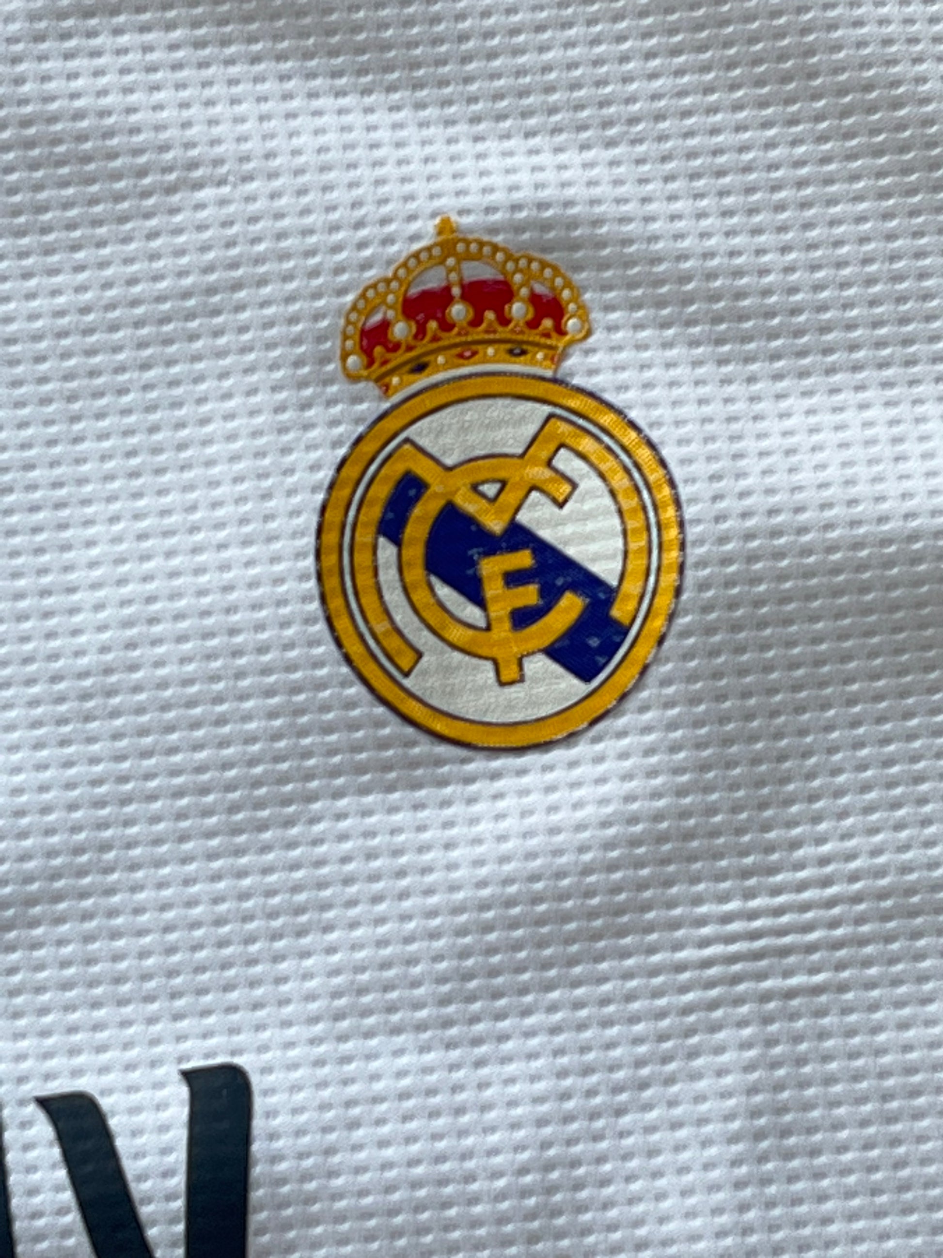 white Adidas Real Madrid 2015-2016 home jersey {L}