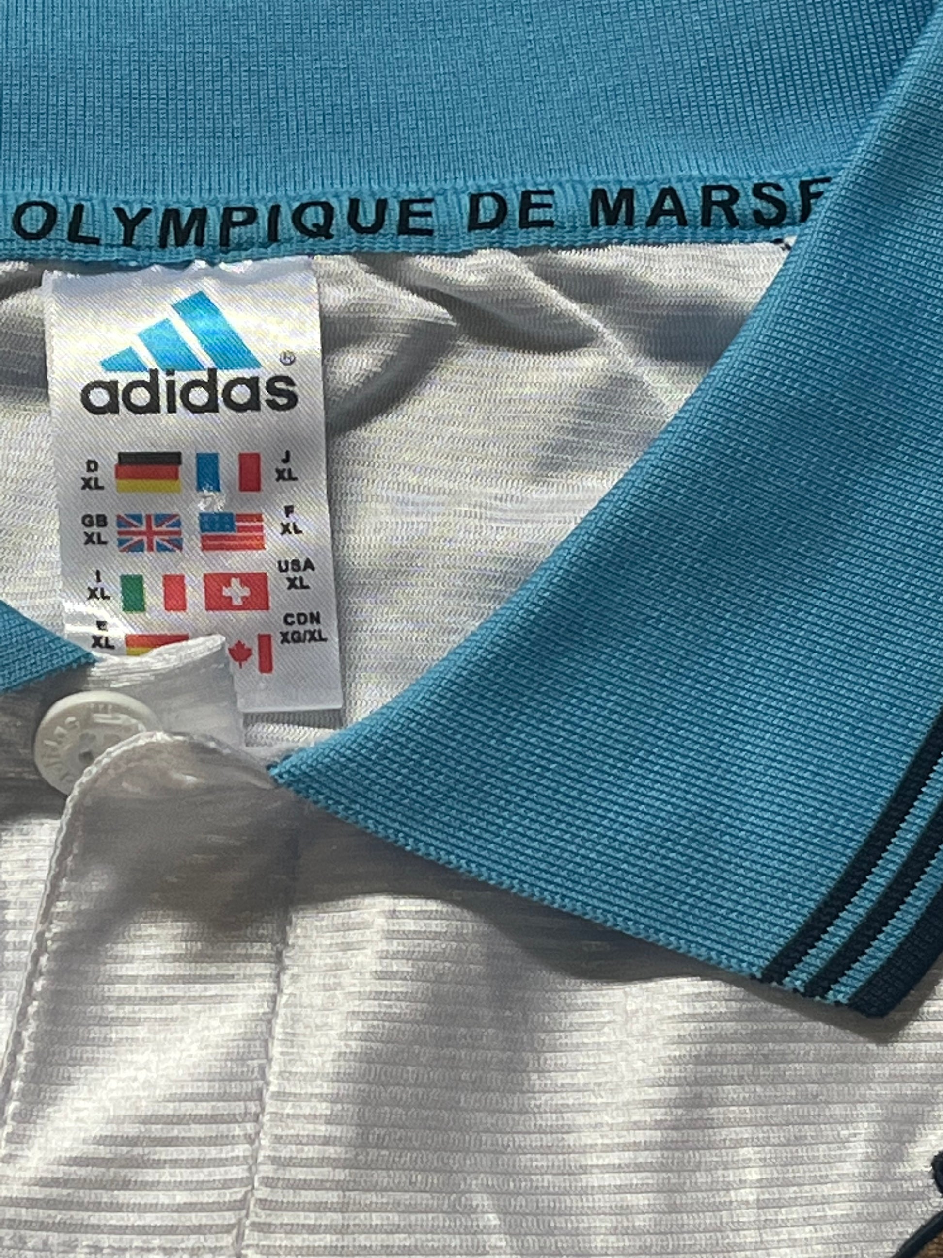 vintage Adidas Olympique Marseille 1998-1999 home jersey {M-L}