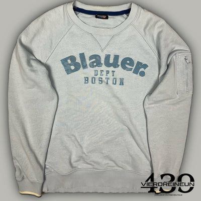 vintage babyblue Blauer sweater {L}