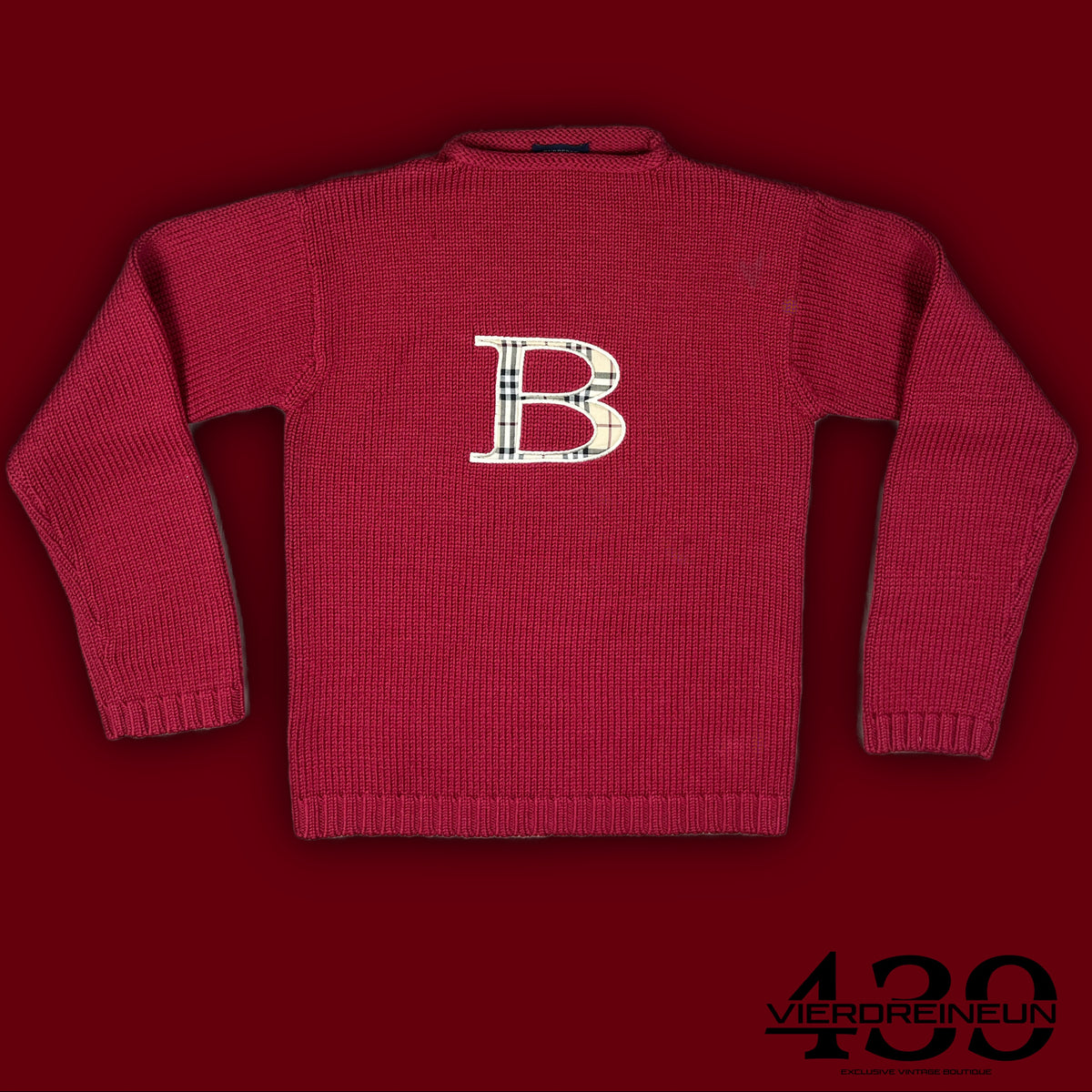 vintage Burberry knittedsweater {S}