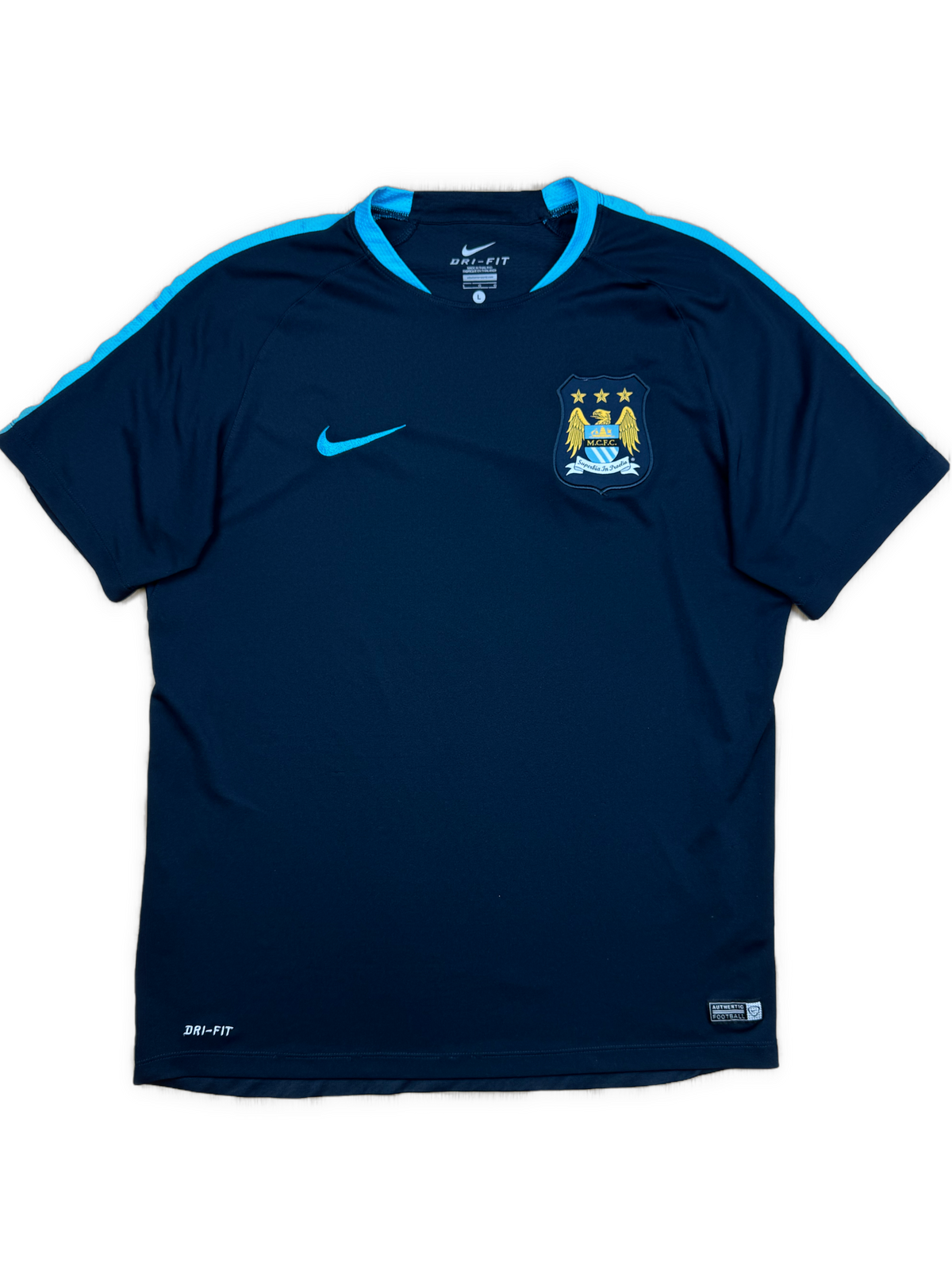 vintage Nike Manchester City trainingjersey {L}