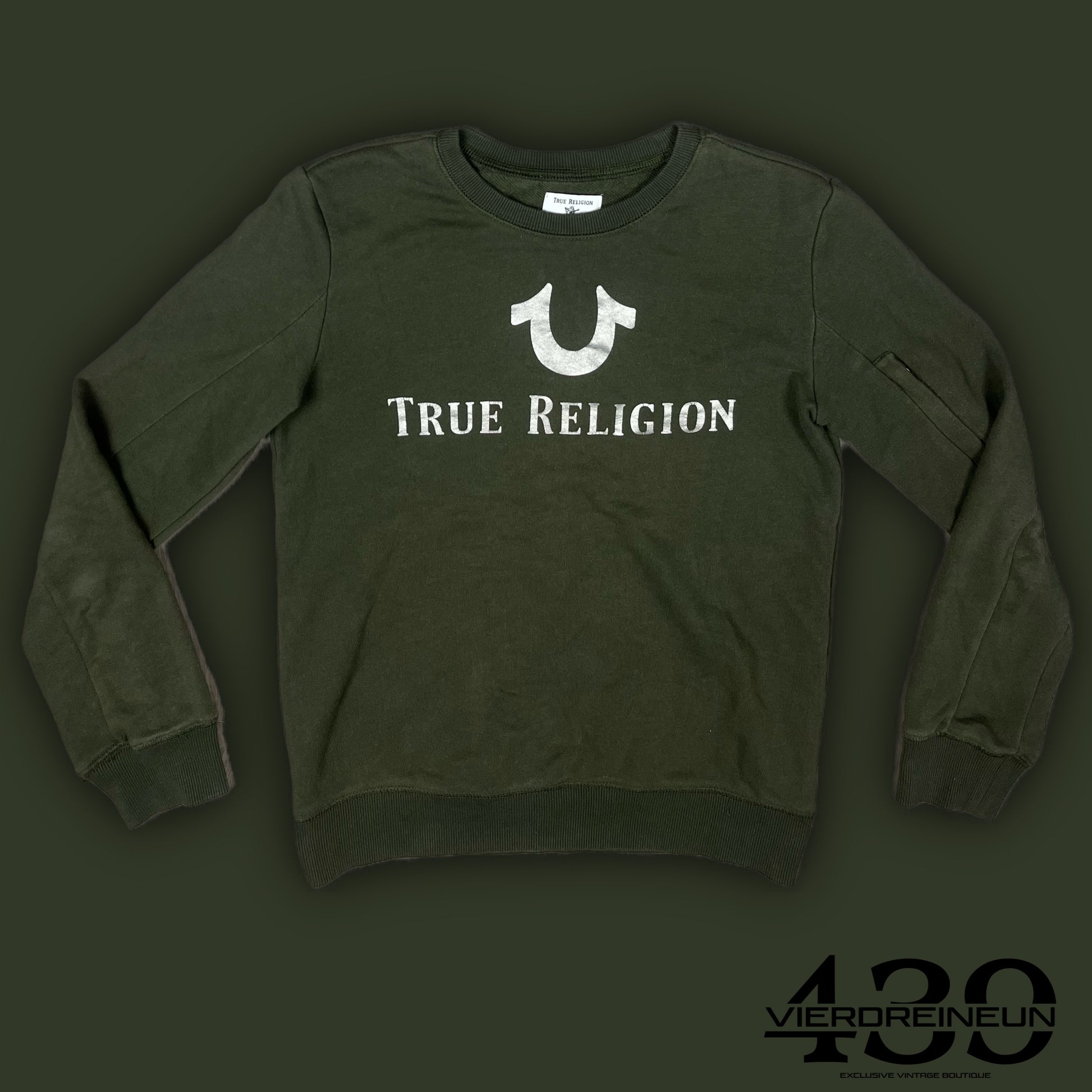 khaki True Religion sweater {S}