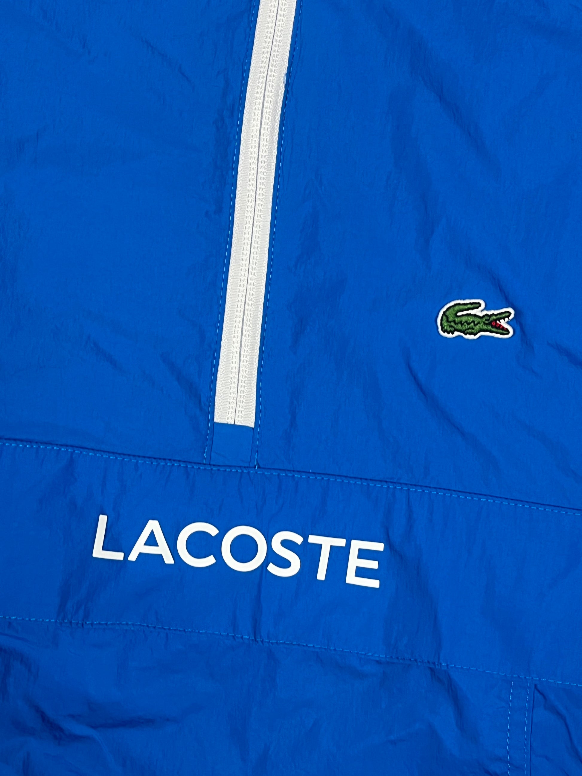 blue Lacoste halfzip windbreaker {S}