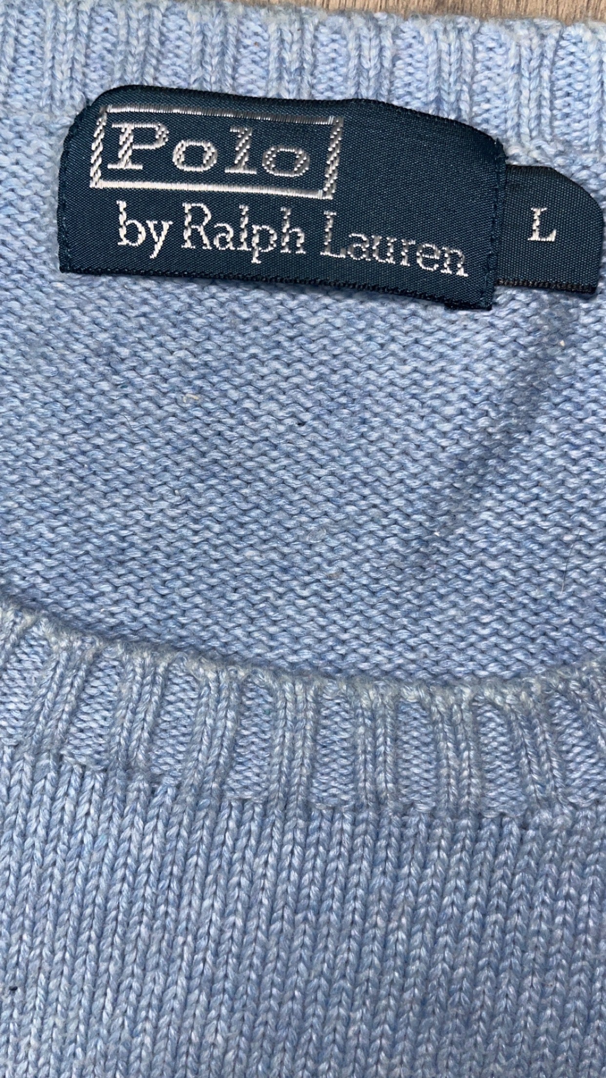 vintage babyblue Polo Ralph Lauren knittedsweater {L}