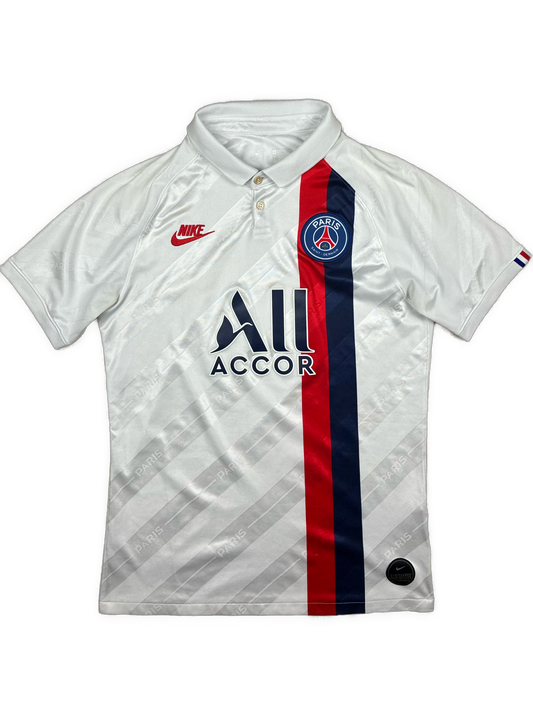 white Nike PSG Paris Saint Germain away jersey {S}