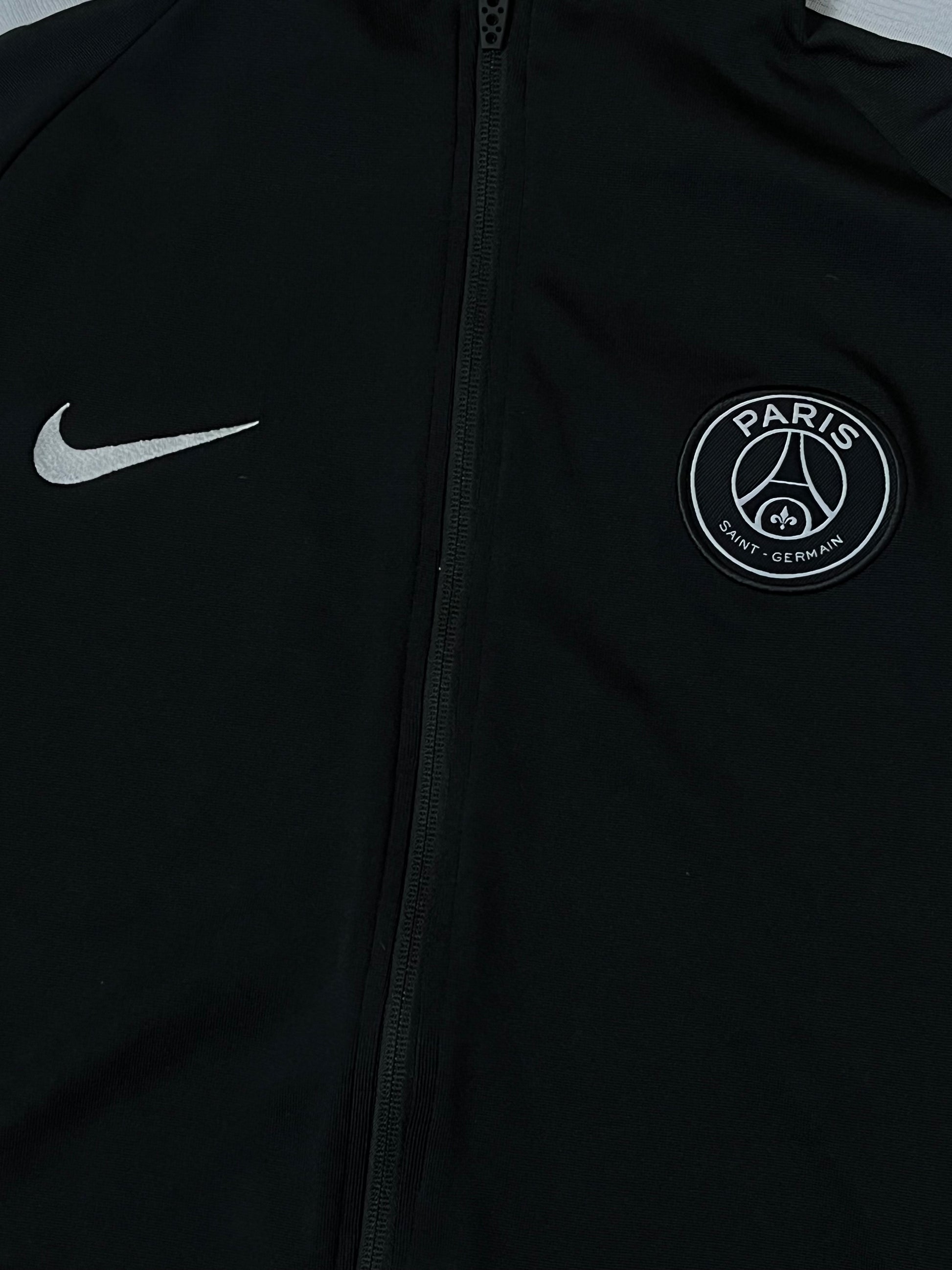 black Nike PSG Paris Saint Germain tracksuit {M}