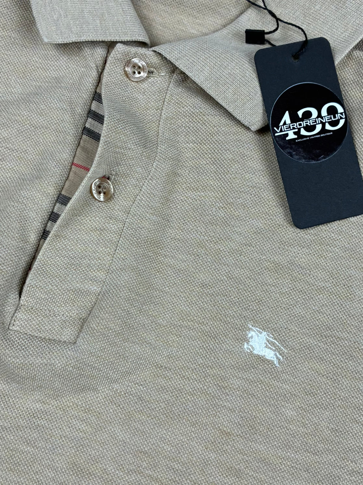 vintage Burberry polo long {L}