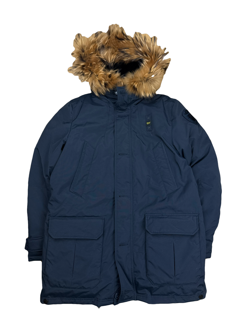 vintage Blauer winterjacket (real fur) {XL}