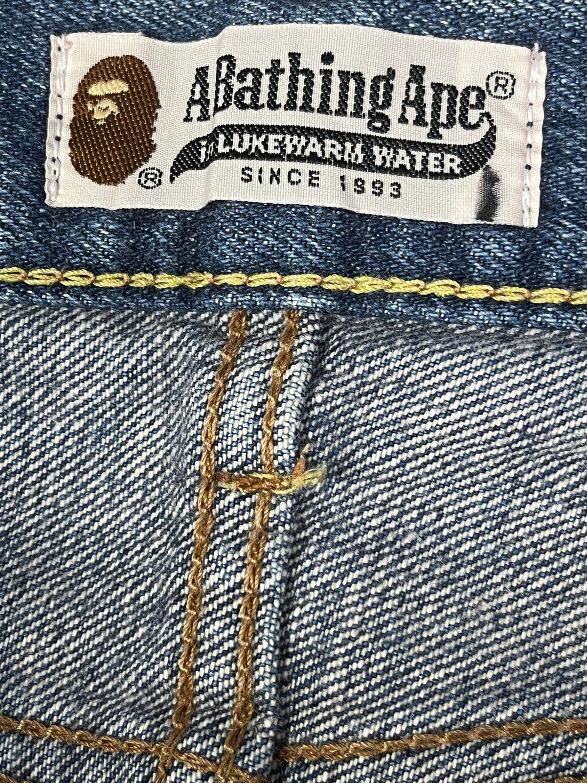 vintage BAPE a bathing ape jeans {M}