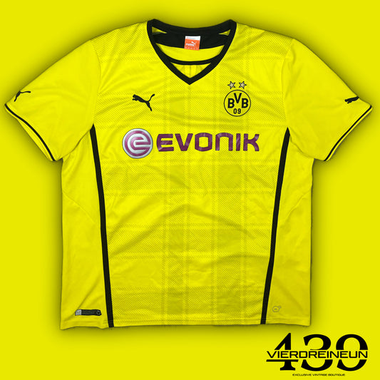 yellow Puma Borussia Dortmund 2013-2014 home jersey {XXL}