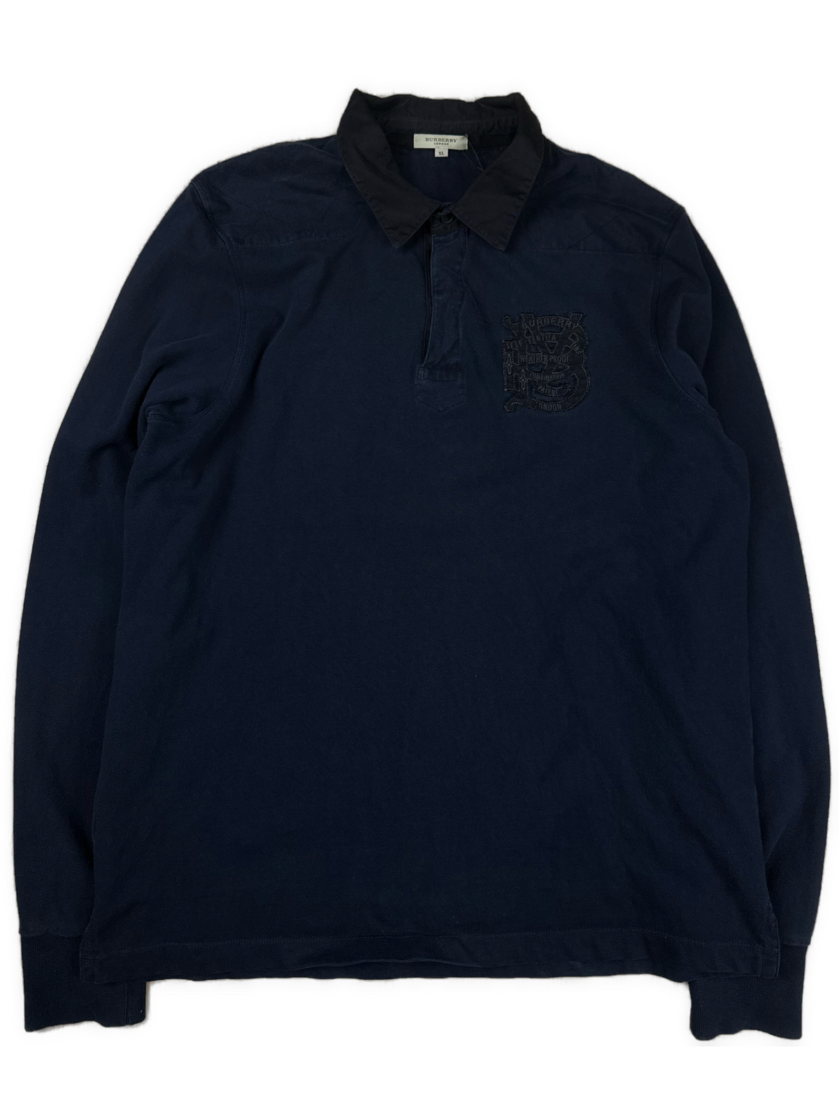vintage navyblue Burberry polo long {XL}