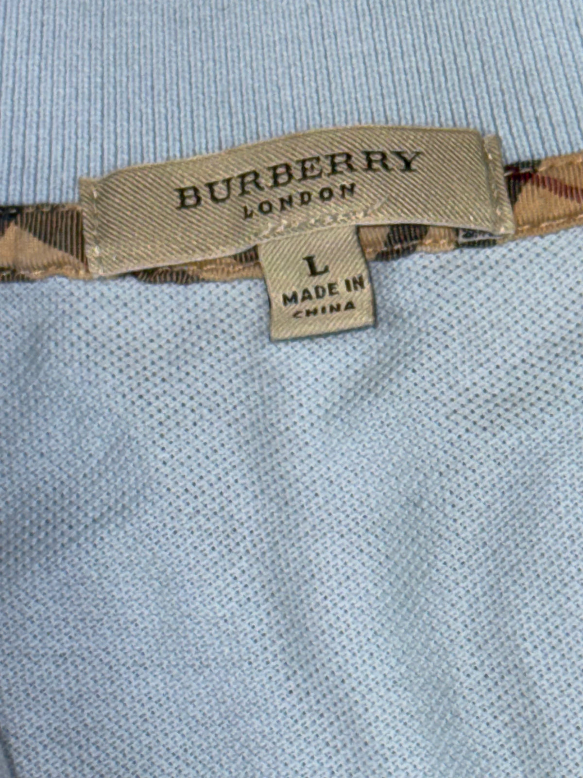 vintage babyblue Burberry polo