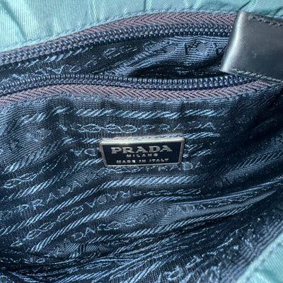 vintage turquoise Prada slingbag