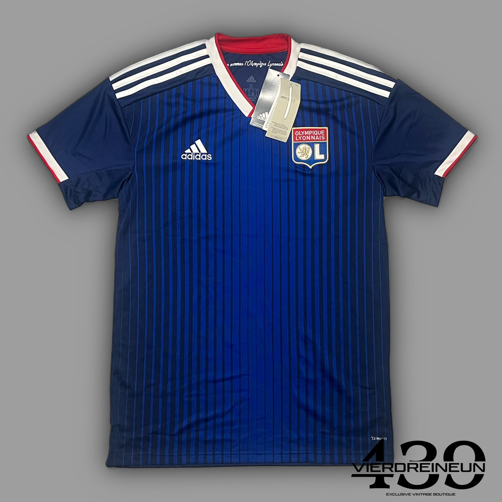 navyblue Adidas Olympique Lyon 2019-2020 home jersey DSWT {S}