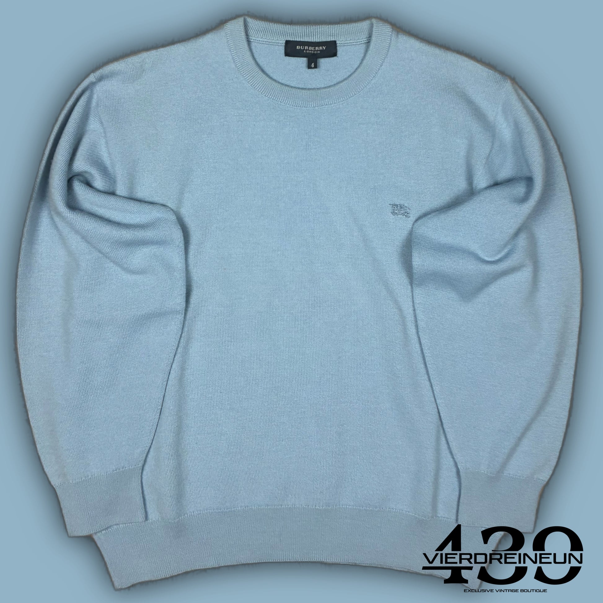 vintage babyblue Burberry knittedsweater {M}