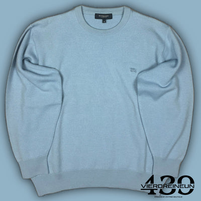vintage babyblue Burberry knittedsweater {M}