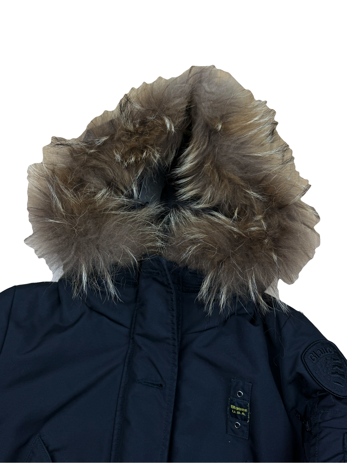 vintage Blauer winterjacket (real fur) {S}