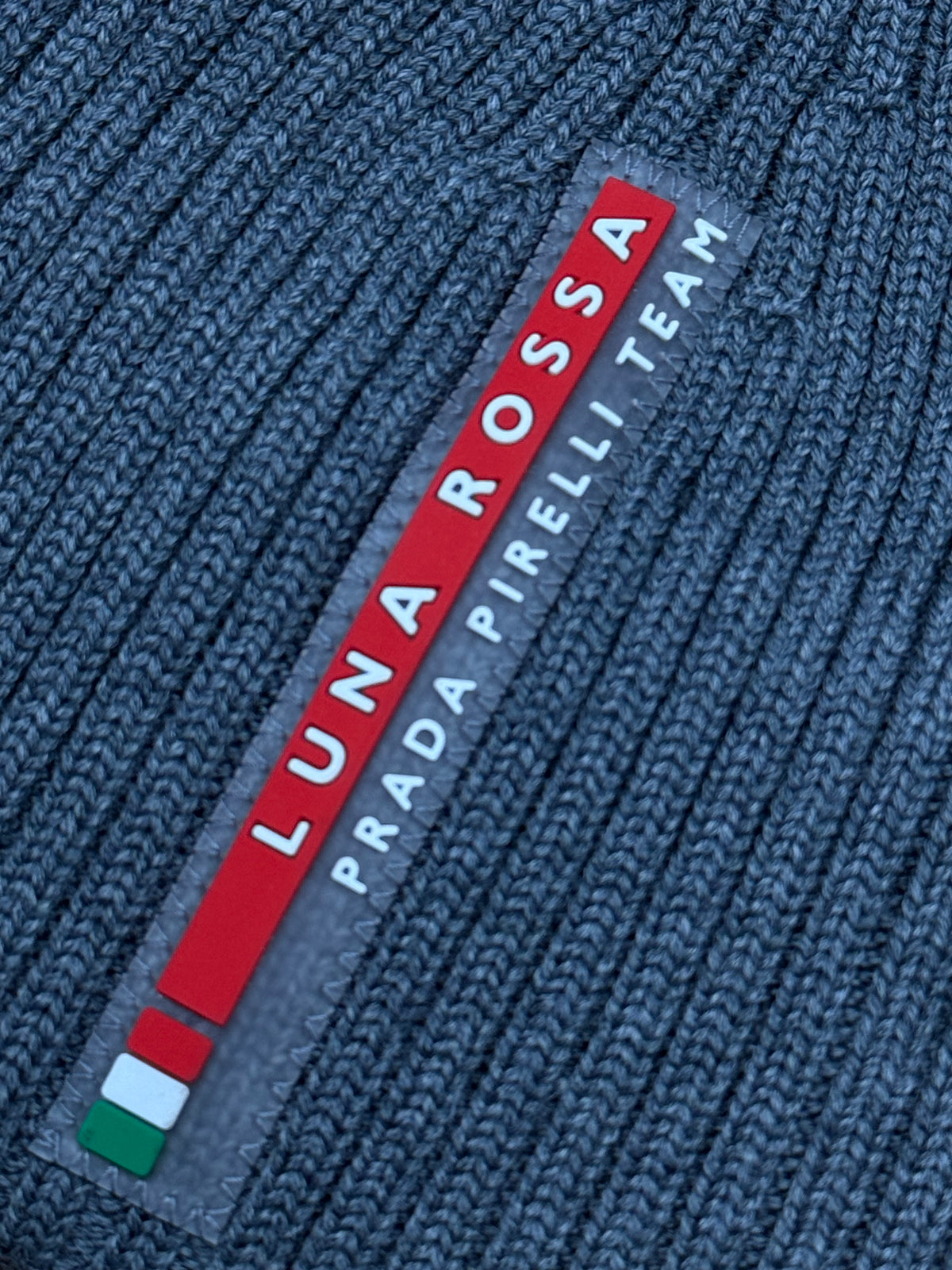 grey Prada Luna Rossa beanie