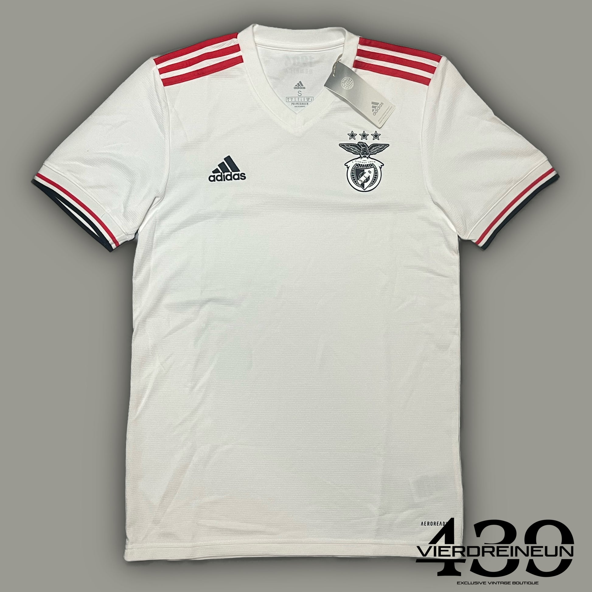 white Adidas SL Benfica 2021-2022 away jersey DSWT {S}