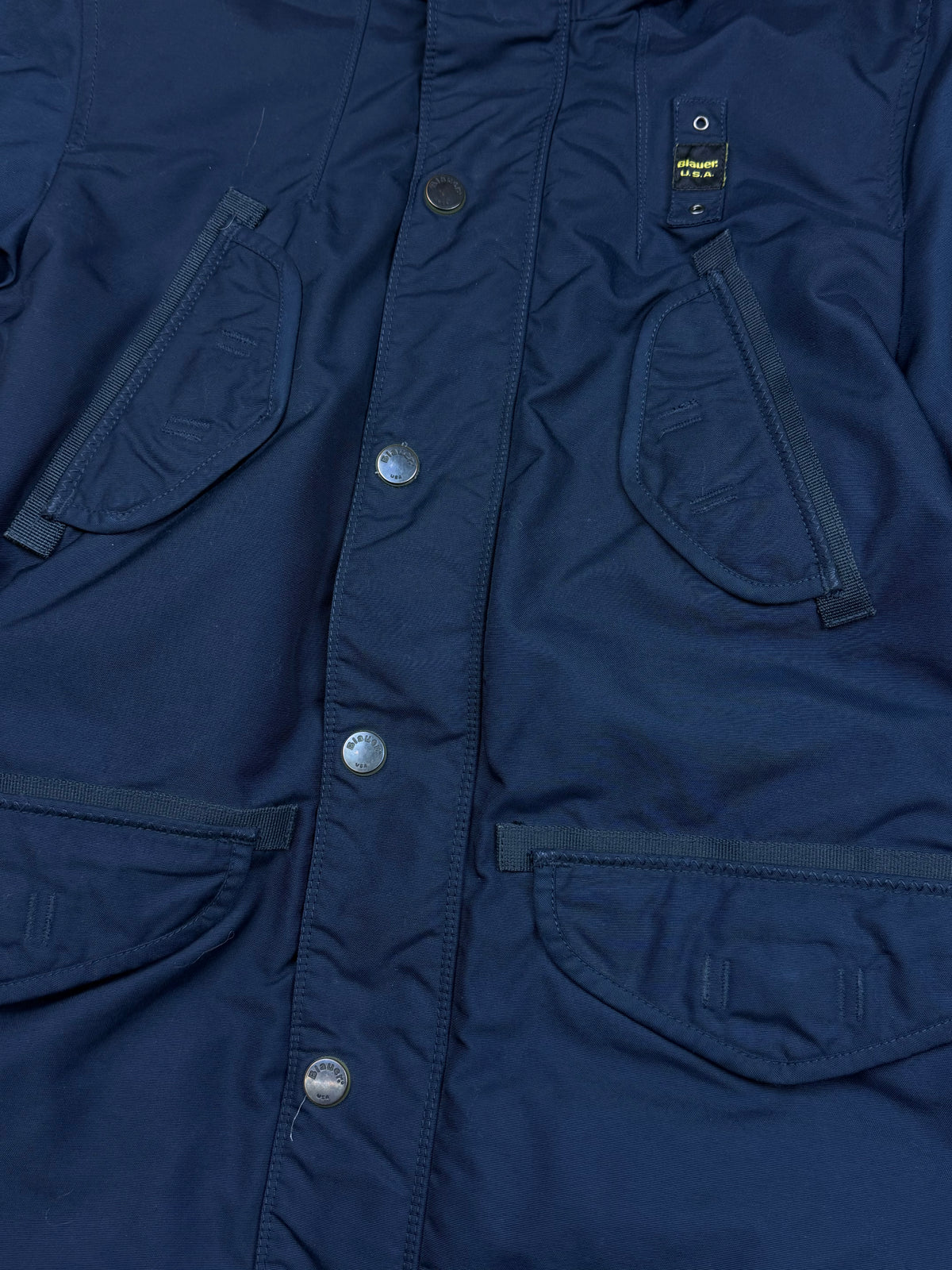 vintage Blauer winterjacket (real fur) {M}