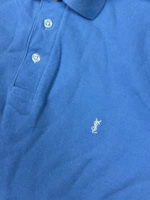 vintage babyblau YSL Yves Saint Laurent polo {XL}