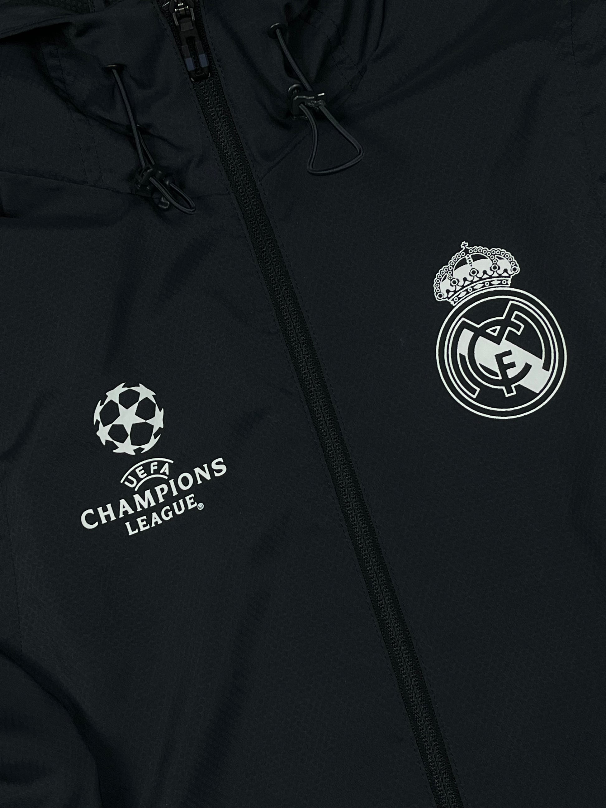 black Adidas Real Madrid windbreaker {S}