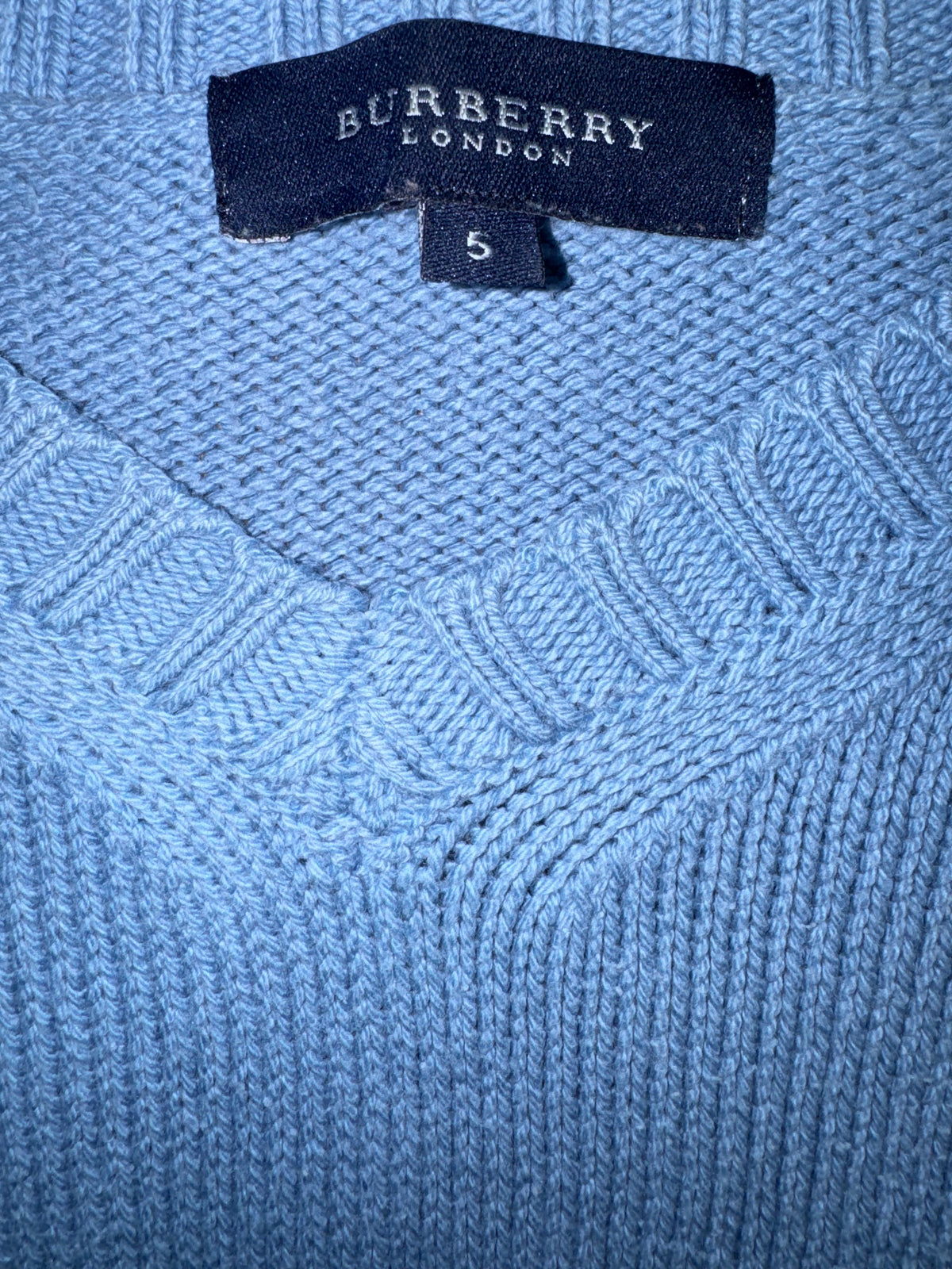 vintage babyblue Burberry knittedsweater {M}
