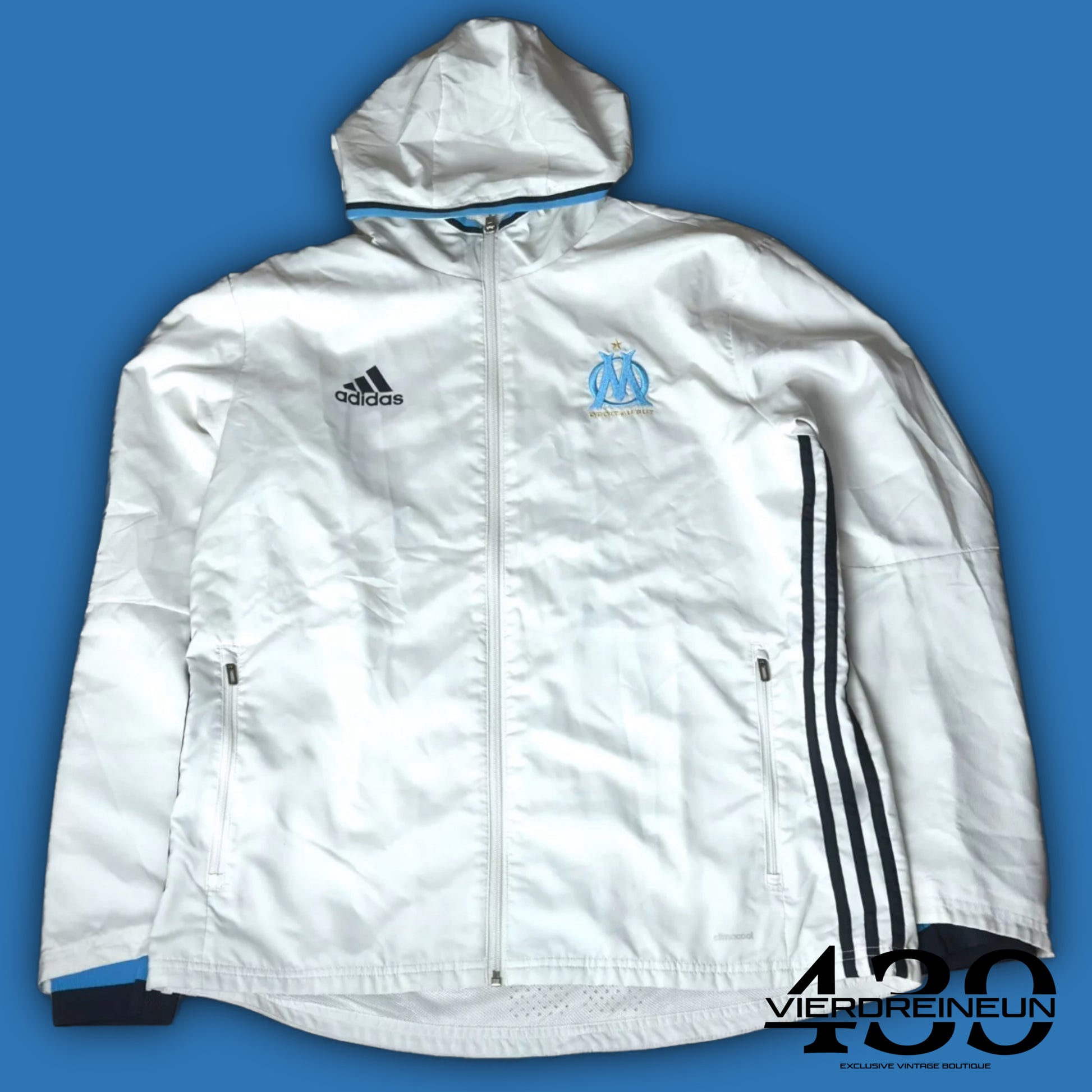 vintage Adidas Olympique Marseille windbreaker {XS}