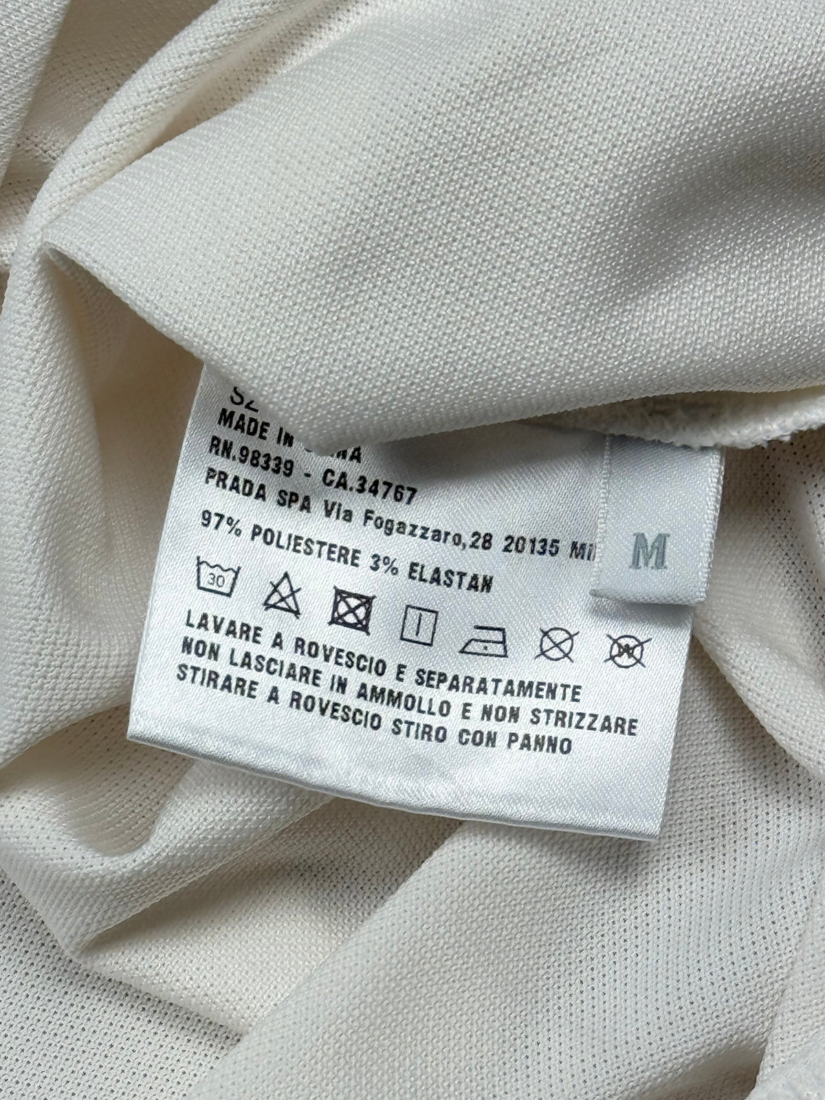 white Prada Luna Rossa polo